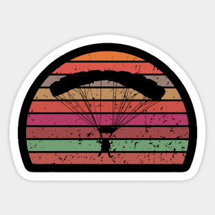 Base Jump - retro sunset design Sticker